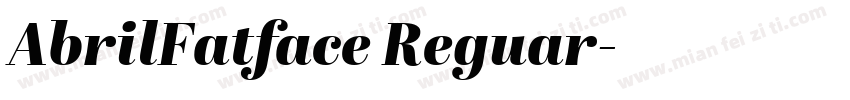 AbrilFatface Reguar字体转换